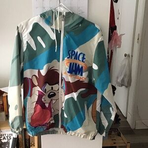 Members Only Space Jam Kids Raincoat - Blue and White